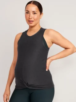 Old Navy Maternity Sleeveless Cloud 94 Soft Twist-Front Top