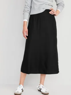 Old Navy High-Waisted Smocked Crepe Maxi Skirt For Women