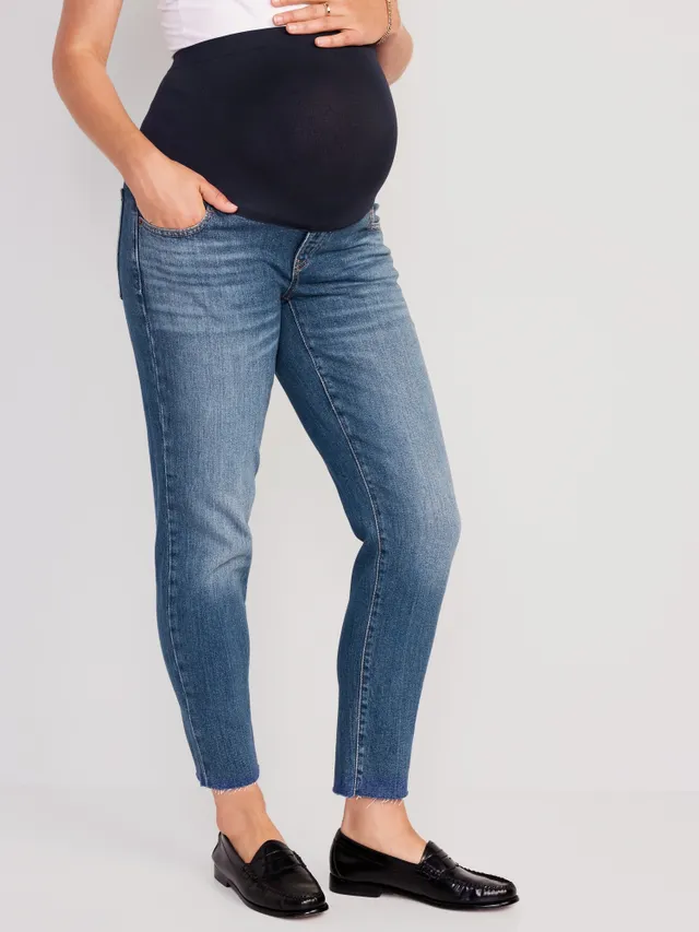 Old Navy Maternity Full-Panel O.G. Straight Ripped Jeans 3 Old Navy Maternity Full-Panel O.G. Straight Ripped Jeans