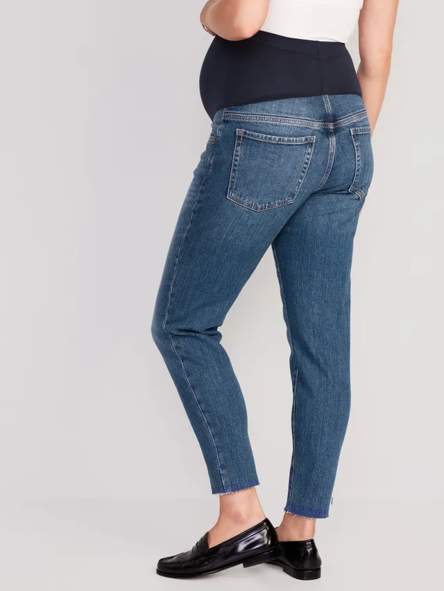 Old Navy Maternity Full-Panel O.G. Straight Ripped Jeans 4 Old Navy Maternity Full-Panel O.G. Straight Ripped Jeans - Image 2