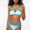 Ardene V-Waist Bare Bikini Bottom In Med. Blue | Size | Polyester/Nylon/Spandex | Microfiber