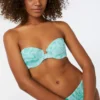Ardene Plunge Balconette Bikini Top In Lt. Blue | Size | Nylon/Spandex | Microfiber
