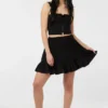 Ardene Mini Crepe Tiered Skirt In | Size | Polyester/Spandex