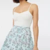 Ardene Floral Mini Tiered Skirt In Lt. | Size | Rayon