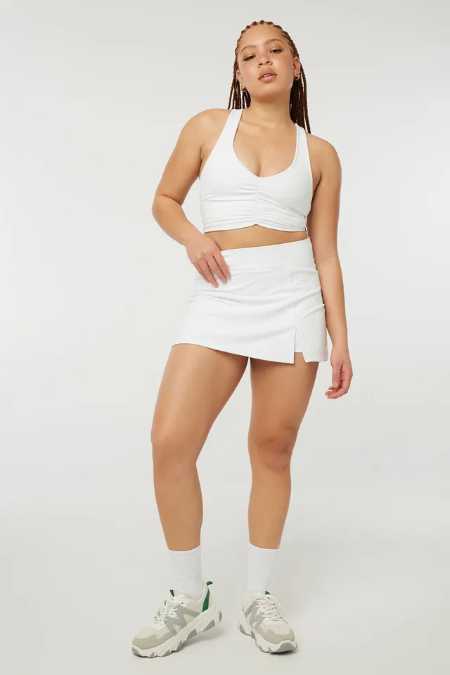 Ardene MOVE Skirt With Built-in Biker Shorts In White | Size | Polyester/Spandex 3 Ardene MOVE Skirt With Built-in Biker Shorts In White | Size | Polyester/Spandex