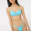 Ardene Double String High-Cut Bare Bikini Bottom In Lt. Blue | Size | Polyester/Nylon/Spandex