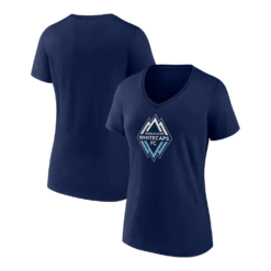 Vancouver Whitecaps Fanatics Women's Evergreen Logo V Neck T Shirt